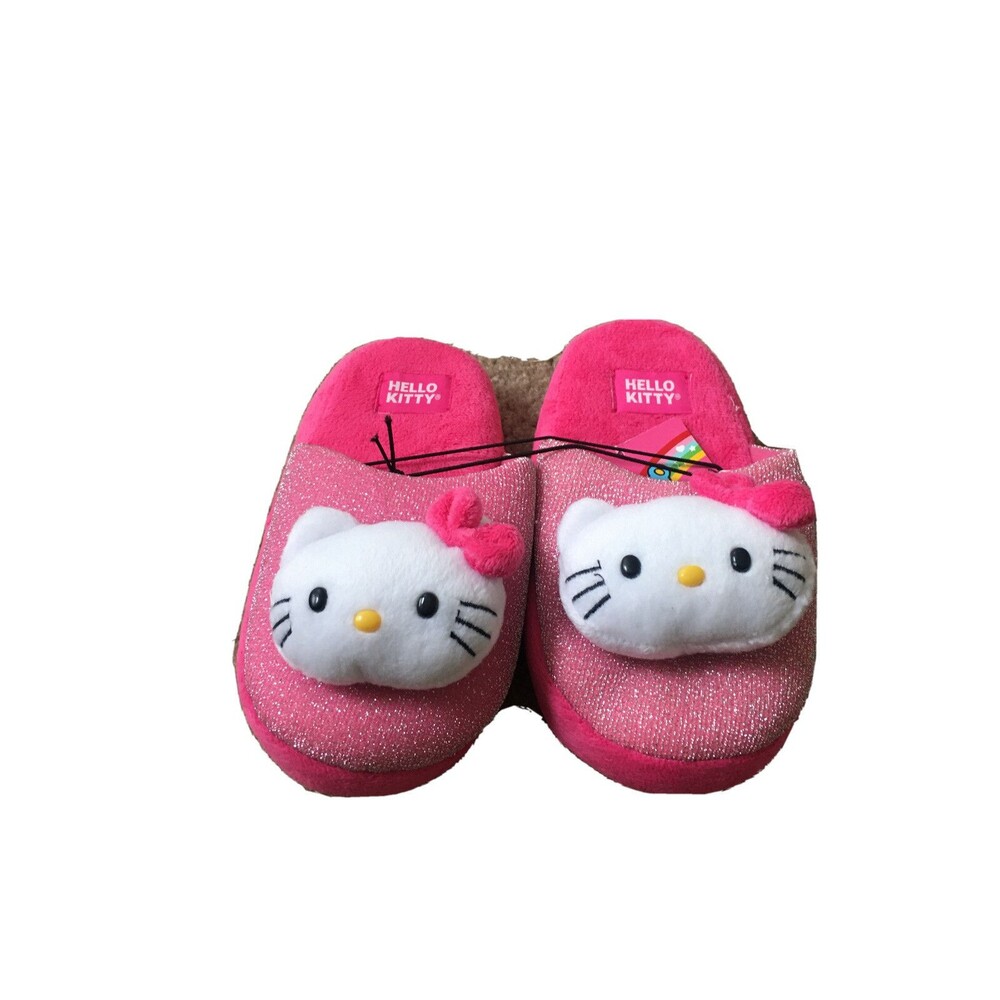 Sanrio Hello Kitty Girls Slippers House Shoes Slip On Size L 2/3